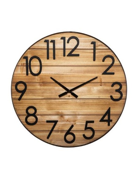 HORLOGE BOIS ET METAL 3D DIAMETRE 70CM ABBY HOME SWEET HOME Objet de décoration