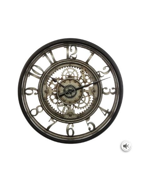 HORLOGE MECANIQUE PLASTIQUE DIAMETRE 51CM HOME SWEET HOME Objet de décoration