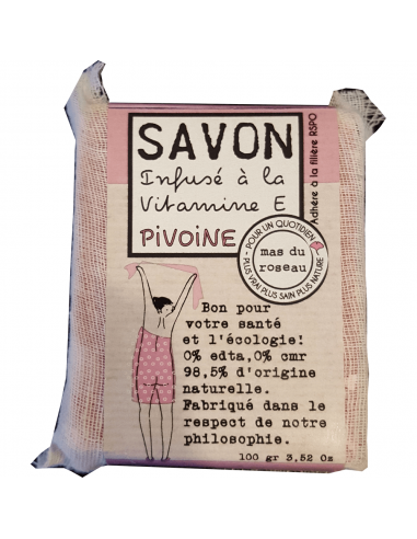 Savonnette végétal parfumé coloré – PIVOINE HOME SWEET HOME Le Mas du Roseau