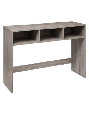 CONSOLE 3 CASES BOIS GRIS HOME SWEET HOME Rangement