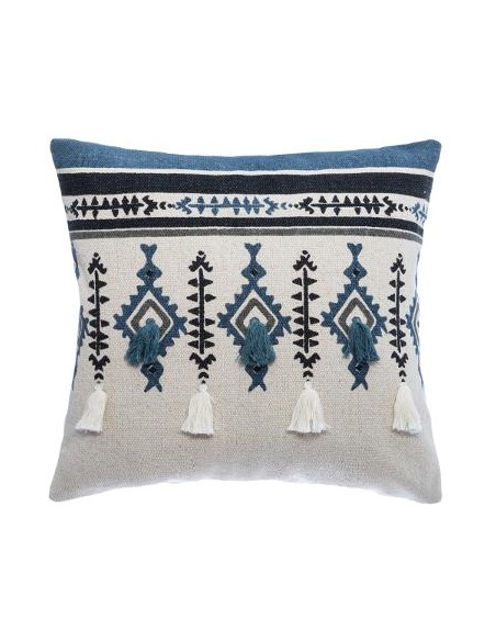 HOUSSE COUSSIN ETNIK POMPON 40X40CM HOME SWEET HOME Linge de maison