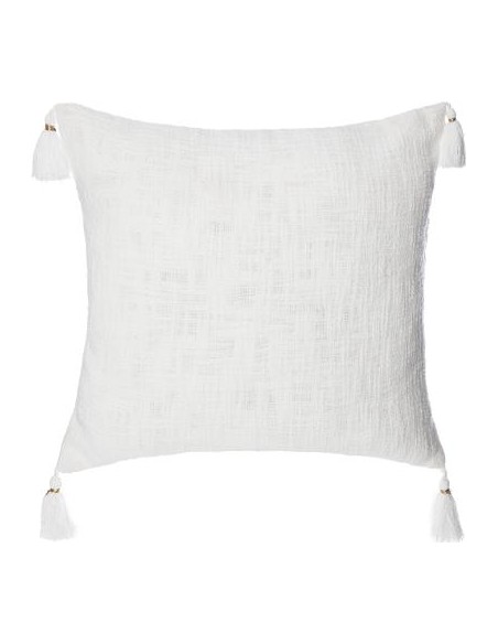 HOUSSE DE COUSSIN SLUB BLC 40X40CM HOME SWEET HOME Linge de maison