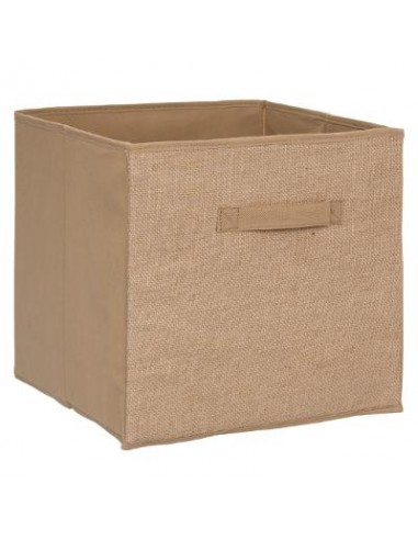 BOITE RGMT 31X31 TOILE DE JUTE HOME SWEET HOME Boite rangement