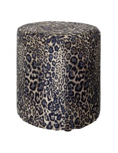 POUF LEOPARD NOIR BLEU OR H45CM HOME SWEET HOME Objet de décoration