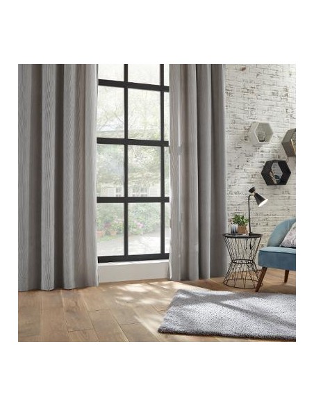 RIDEAU COTELE GRIS 140X260 HOME SWEET HOME Linge de maison