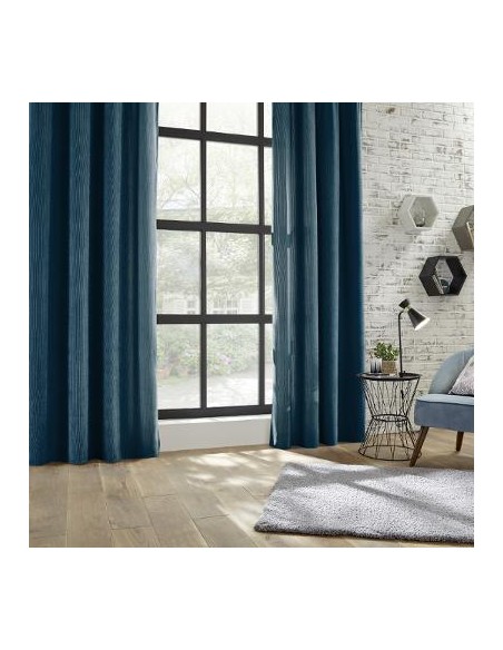 RIDEAU COTELE BLEU 140X260 HOME SWEET HOME Linge de maison