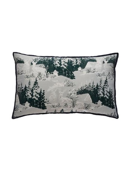 COUSSIN JACQUARD FORET 45X60CM HOME SWEET HOME Linge de maison