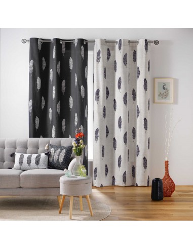 RIDEAU OEILLETS ETERNITY ANTHRACITE 140X240CM HOME SWEET HOME Linge de maison