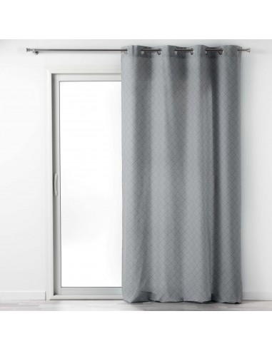 RIDEAU OEILLETS LENON GRIS 140X240CM HOME SWEET HOME Linge de maison