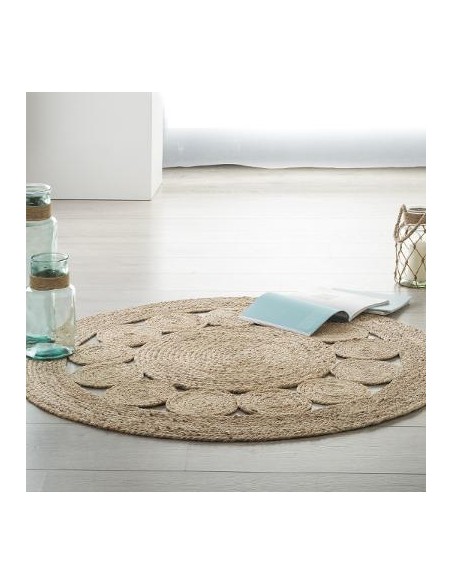 Tapis ajouré en jute D120 cm HOME SWEET HOME Objet de décoration