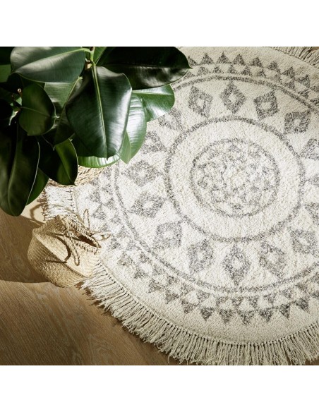 Tapis \"Etnik\" en coton D120 cm HOME SWEET HOME Objet de décoration