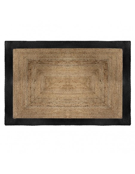 Tapis en jute bord noir 120x170 cm HOME SWEET HOME Objet de décoration