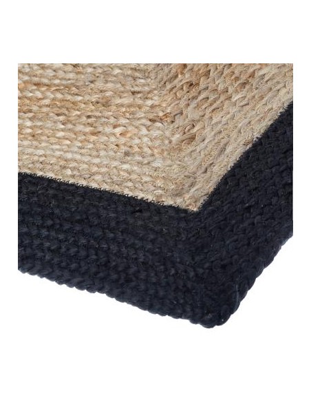 Tapis en jute bord noir 120x170 cm HOME SWEET HOME Objet de décoration