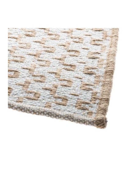 Tapis blanc en jute & coton 120x170 cm HOME SWEET HOME Objet de décoration