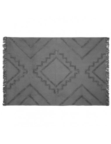 Tapis en coton tufté \"Inca\" gris 120x170 cm HOME SWEET HOME Objet de décoration