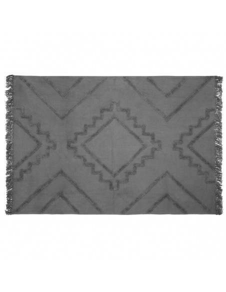 Tapis en coton tufté \"Inca\" gris 120x170 cm HOME SWEET HOME Objet de décoration