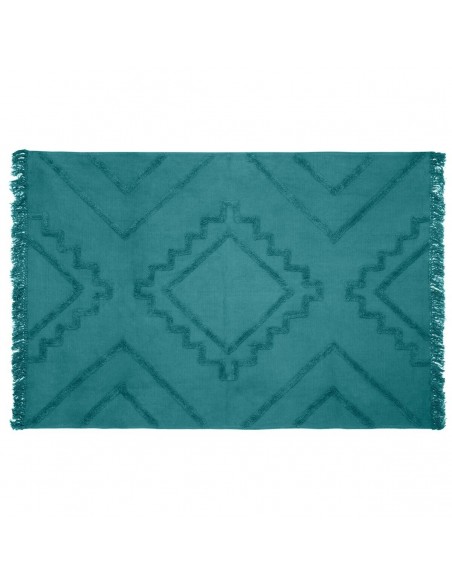 Tapis en coton tufté \"Inca\" bleu 120x170 cm HOME SWEET HOME Objet de décoration