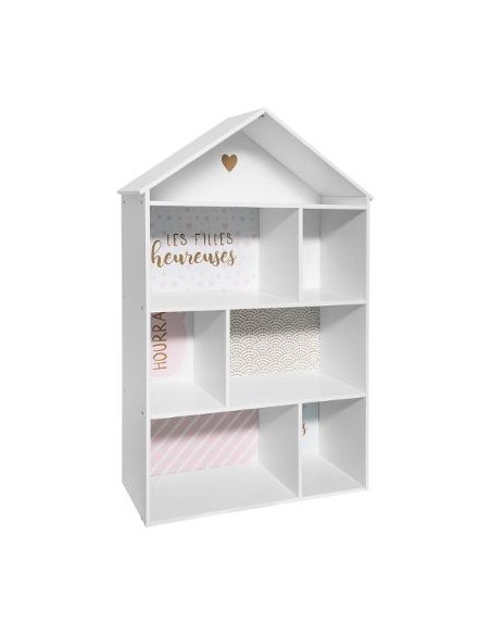 Bibliothèque enfant maison rose HOME SWEET HOME Chambre pour enfant