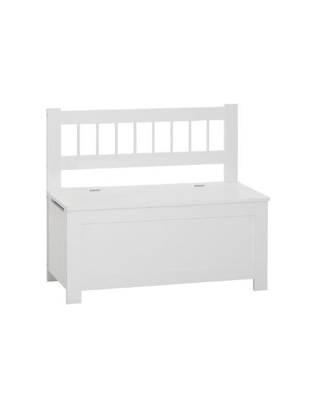 Banc coffre enfant blanc en bois HOME SWEET HOME Chambre pour enfant