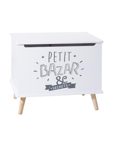 Coffre enfant blanc en bois HOME SWEET HOME Chambre pour enfant