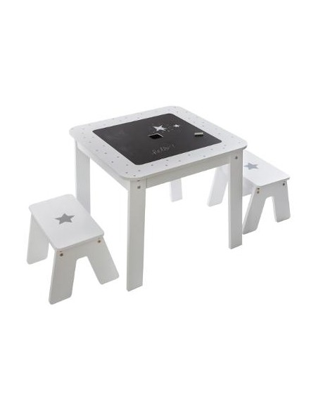 Table & 2 tabourets garçon HOME SWEET HOME Chambre pour enfant