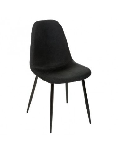 Chaise noire \"Tyka\" pieds en métal HOME SWEET HOME Chaises & Tabourets