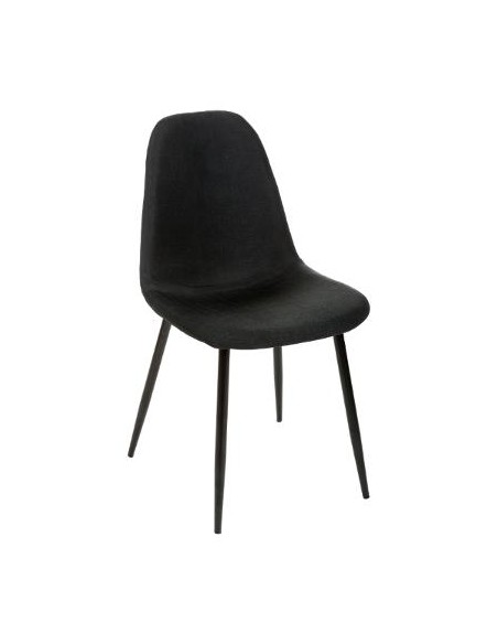 Chaise noire \"Tyka\" pieds en métal HOME SWEET HOME Chaises & Tabourets