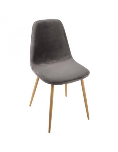 Chaise \"Roka\" grise (EN VELOURS) HOME SWEET HOME Chaises & Tabourets