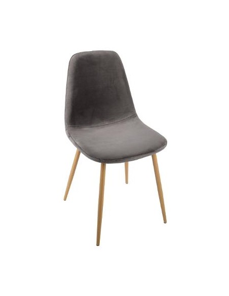 Chaise \"Roka\" grise (EN VELOURS) HOME SWEET HOME Chaises & Tabourets