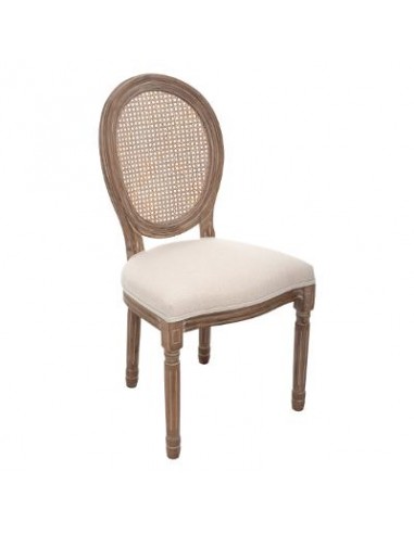 Chaise \"Cléon\" lin en cannage HOME SWEET HOME Chaises & Tabourets