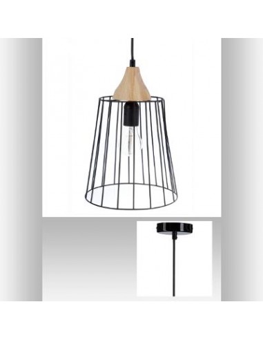 Suspension filaire \"Nut\" noire, métal D23 cm HOME SWEET HOME Luminaires & Suspensions