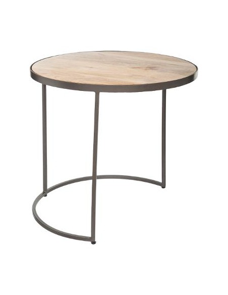 Set de 2 tables basses, métal & manguier HOME SWEET HOME Tables basse & Tables de salon