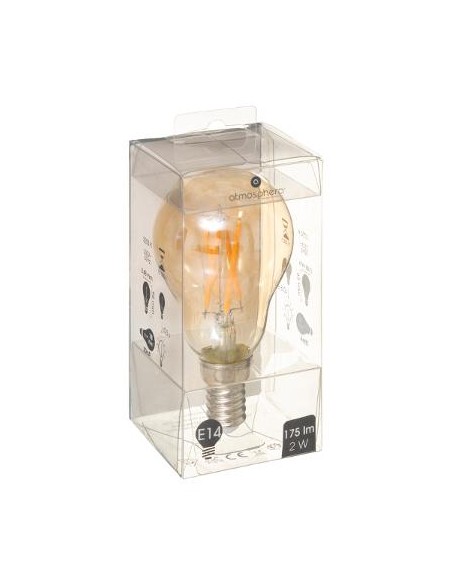 AMPOULE LED DROIT AMBREE E14 A48 2W HOME SWEET HOME Luminaires & Suspensions