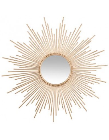 Miroir \"Soleil\" doré, métal D99 cm HOME SWEET HOME Porte-manteaux & Miroirs