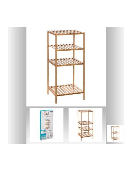 ETAGERE 1+2CASES BAMBOU MIXNM HOME SWEET HOME Salle de bain