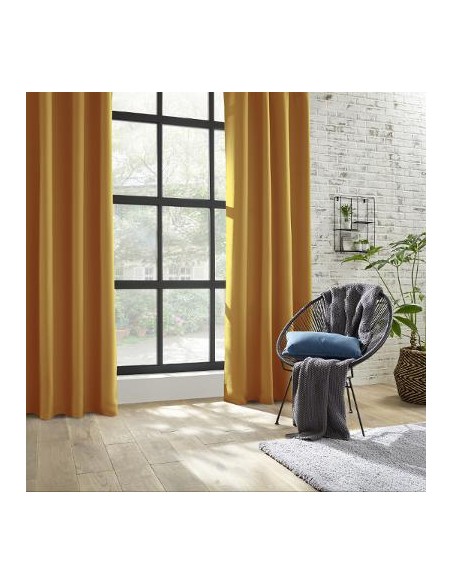 RIDEAU OCC OCRE 140X260cm HOME SWEET HOME Linge de maison