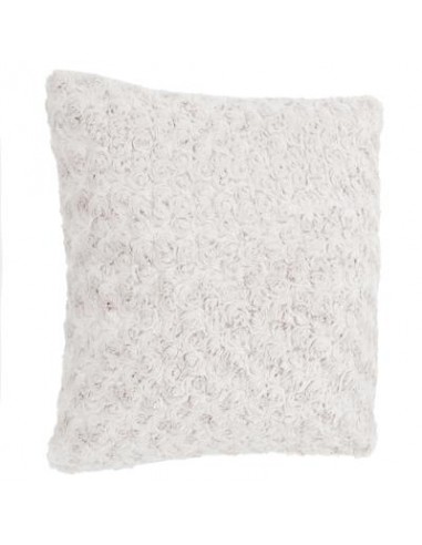 Coussin fourrure bouclée écru 45x45cm HOME SWEET HOME Linge de maison