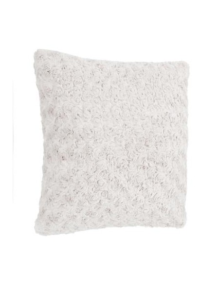 Coussin fourrure bouclée écru 45x45cm HOME SWEET HOME Linge de maison