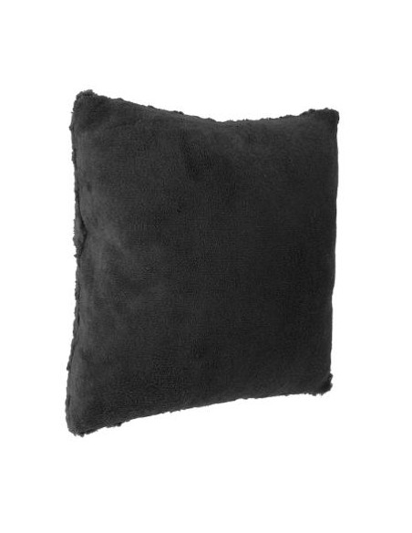 Coussin fourrure bouclée noir 45x45cm HOME SWEET HOME Linge de maison