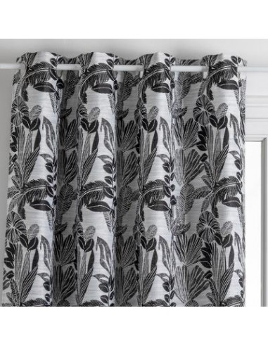 RIDEAU JACQUARD BEJUCO NOIR 140X260cm HOME SWEET HOME Linge de maison