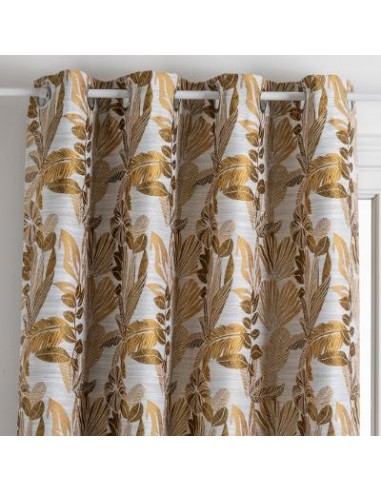 RIDEAU JACQUARD BEJUCO OCRE 140X260cm HOME SWEET HOME Linge de maison