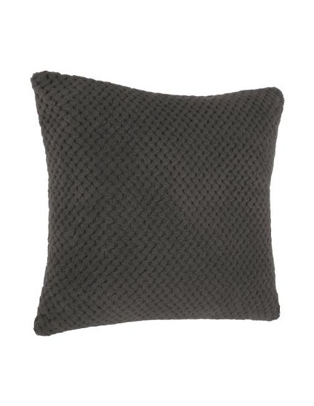 COUSSIN POPCORN 38X38 cm (GRIS FONCE) HOME SWEET HOME Linge de maison