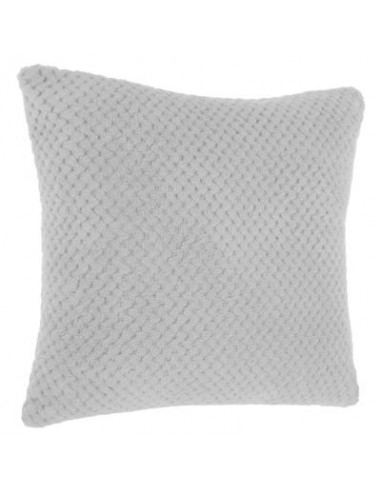 COUSSIN POPCORN 38X38 cm (GRIS CLAIR) HOME SWEET HOME Linge de maison