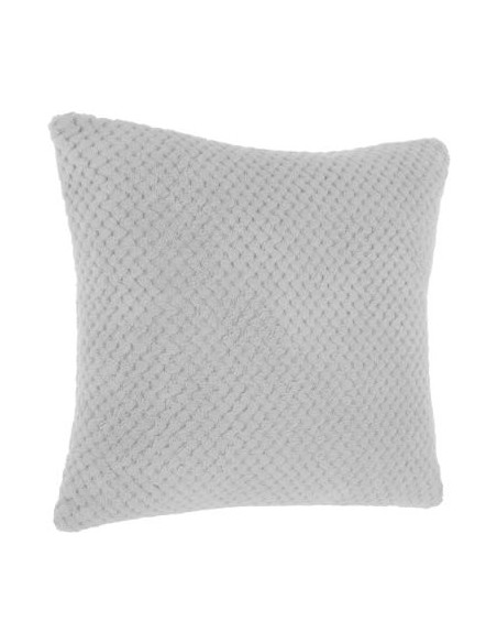 COUSSIN POPCORN 38X38 cm (GRIS CLAIR) HOME SWEET HOME Linge de maison