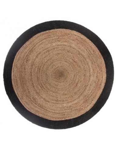 TAPIS JUTE BORD NOIR D120cm HOME SWEET HOME Objet de décoration