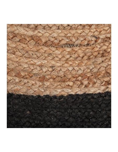 TAPIS JUTE BORD NOIR D120cm HOME SWEET HOME Objet de décoration