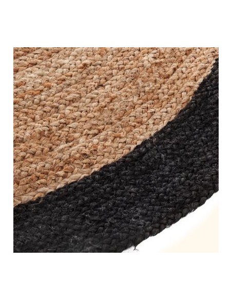 TAPIS JUTE BORD NOIR D120cm HOME SWEET HOME Objet de décoration