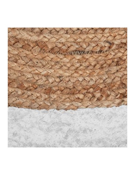 TAPIS JUTE BORD BLANC D120cm HOME SWEET HOME Objet de décoration