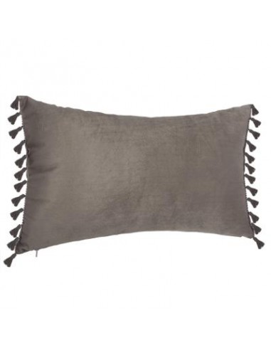 COUSSIN VEL SPIRIT GRIS FONCE 30X50cm HOME SWEET HOME Linge de maison