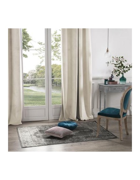 RIDEAU OCC VEL IVOIRE 140X260CM HOME SWEET HOME Linge de maison